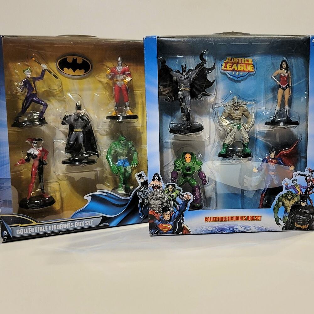 DC Comics Batman Collectible Figurines Set: Croc/Joker / Harley Quinn / Superman